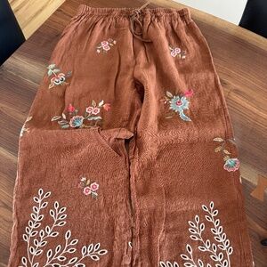 Johnny Was Lidia  Cropped Linen Pants NWT